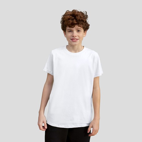 white Camiseta Niño Blanca
