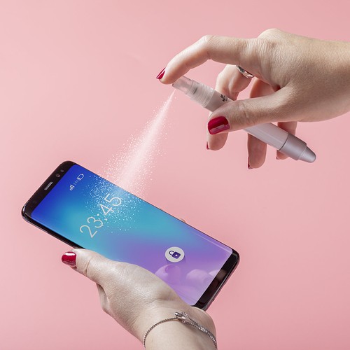 white Bolígrafo Antibacteriano Multifunción Fruk