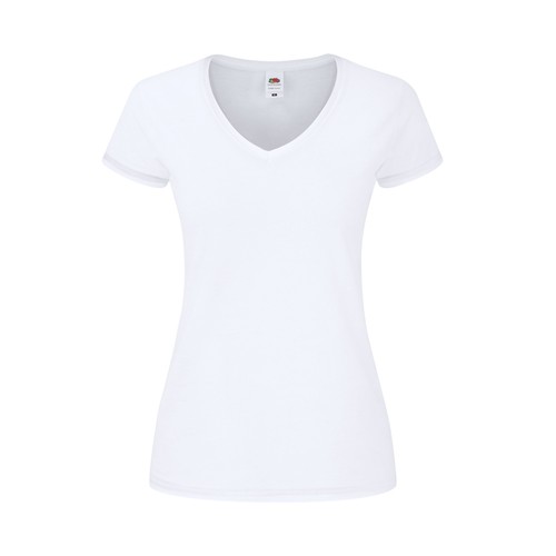 T-Shirt Femme Blanc Iconic V-Neck - 1