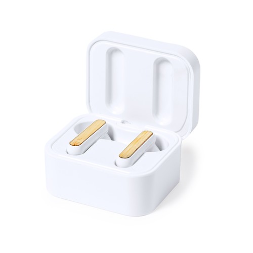 white Auriculares Cargador Billins
