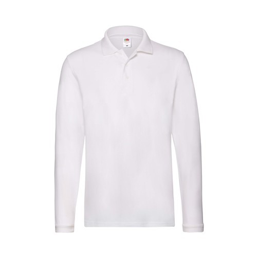 white Polo Adulto Premium Long Sleeve