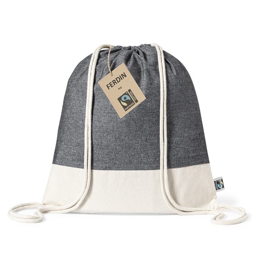 black Mochila Ferdin Fairtrade