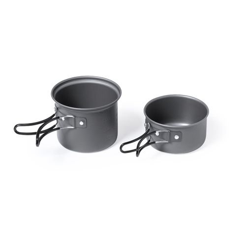 black Set Menaje Camping Sondic