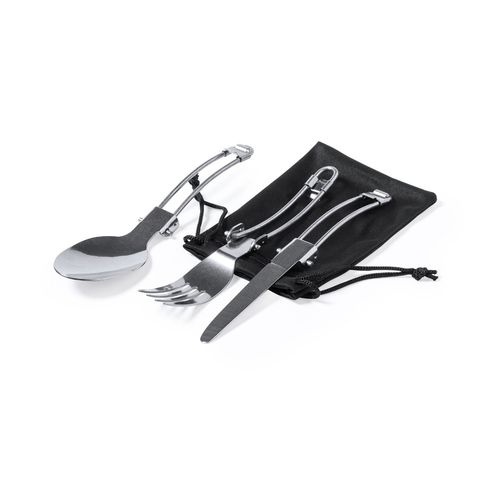 black Set Menaje Camping Sondic