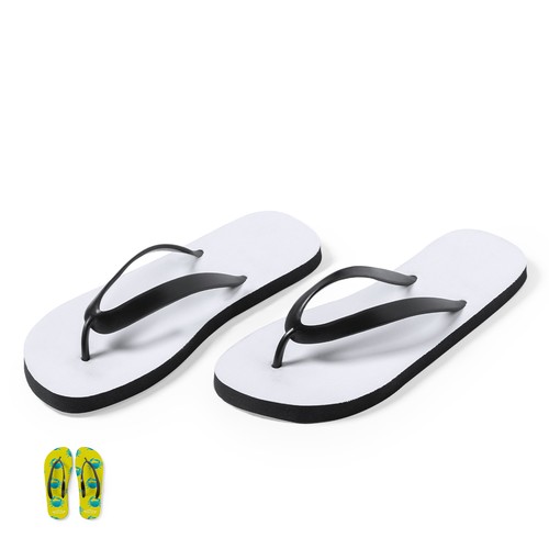 white Chanclas Sublimación Badrak