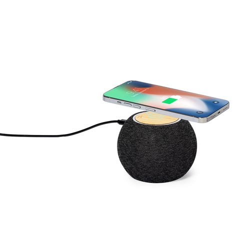black Altavoz Cargador Cedric