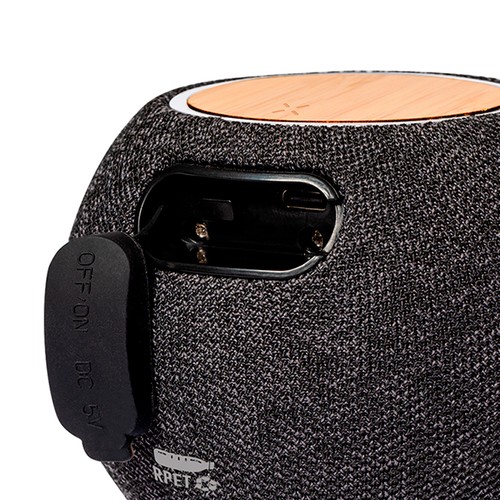 black Altavoz Cargador Cedric