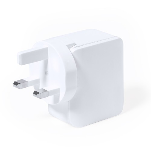 white Adaptador Enchufes Vlind