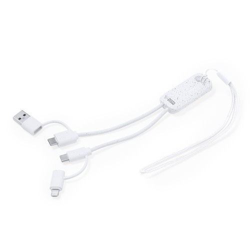 white Cable Cargador Surgex