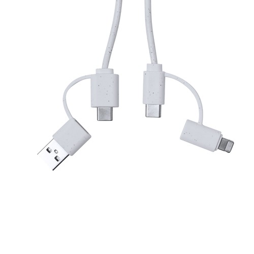 white Cable Cargador Surgex