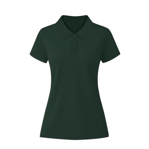 verde botella Polo Mujer Color Koupan