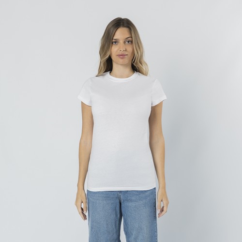 white Camiseta Mujer Blanca Seiyo