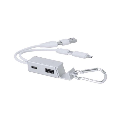 plateado Puerto USB Cargador Leony