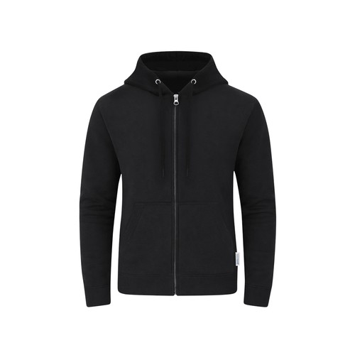 black Sudadera Adulto Capucha + Cremallera Walder