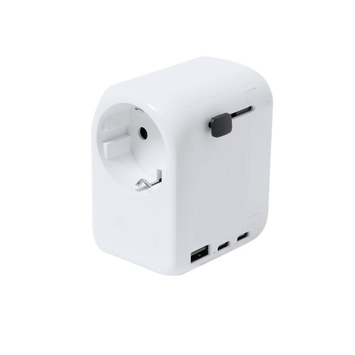 white Adaptador Enchufes Wando