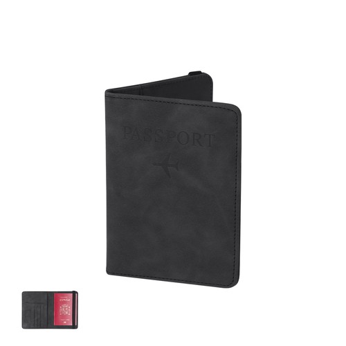 black Funda Pasaporte Jemax