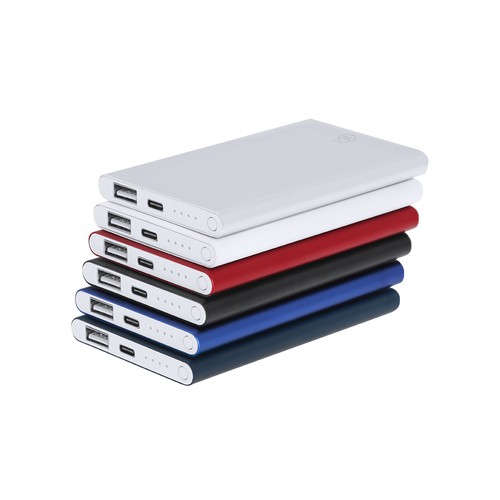 white Power Bank Backen
