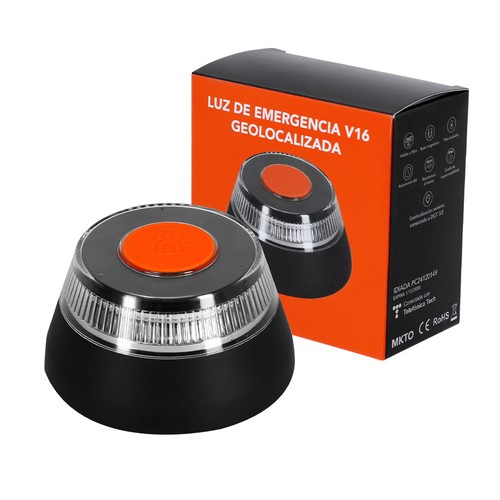 black Luz Emergencia V16 Geolocalizada Kershaw
