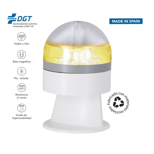 white Luz Emergencia V16 Geolocalizada Busby