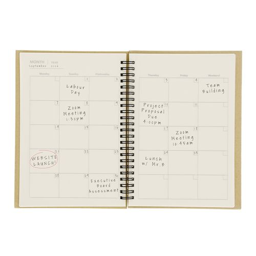 natural Libreta Planning Mensual Celik