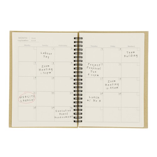 natural Libreta Planning Mensual Celik