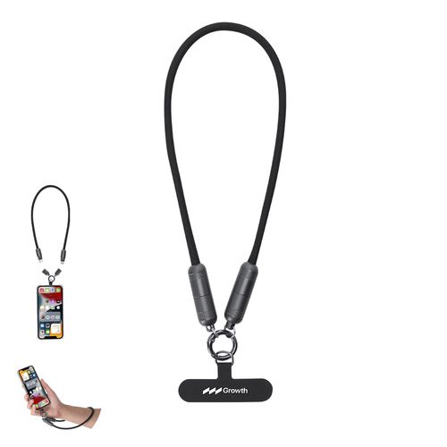 black Cable Cargador Soporte Micers