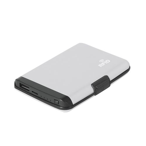 plateado Tarjetero Power Bank Chefler