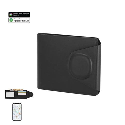 black Tarjetero Billetero Localizador Nairobix