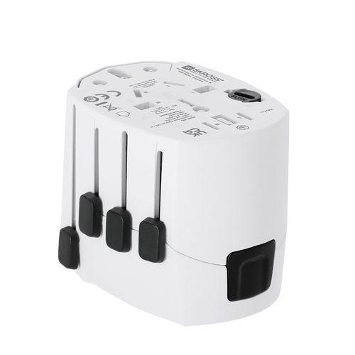 white Adaptador Viaje Universal Skross PRO 3-POLE