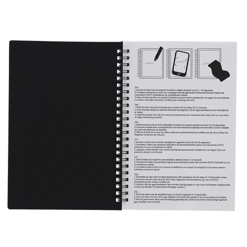 black Libreta Borrable Gratox