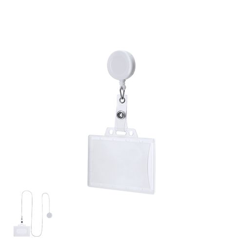 white Identificador Lanyard Blaires