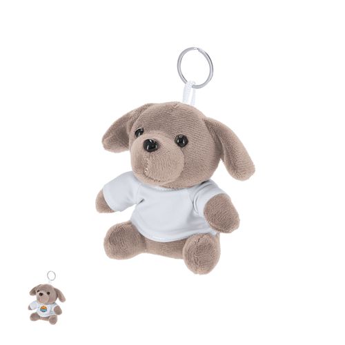 white Llavero Peluche Vireo