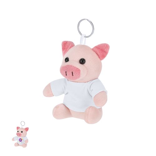 white Llavero Peluche Cernil