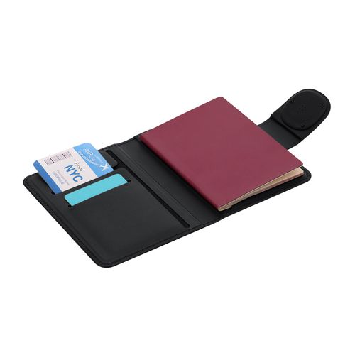 black Funda Pasaporte Localizador Rebec