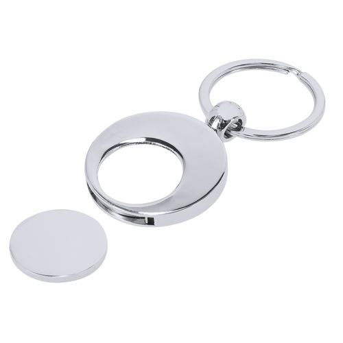 plateado Llavero Moneda Mican
