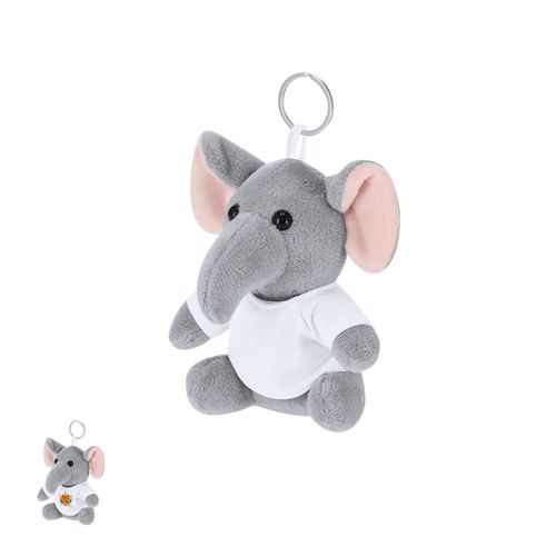 white Llavero Peluche Gunnin