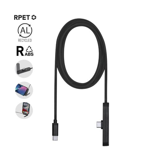 black Cable Cargador Soporte Zynix