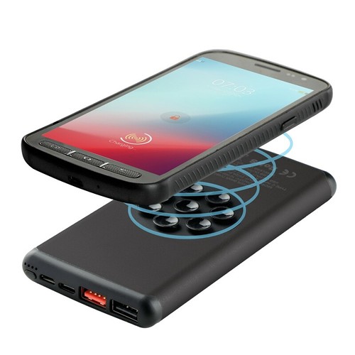 Power Bank sans fil Mauro Conti 10000 mAh avec ventouses, chargeur sans fil 10W | Stef