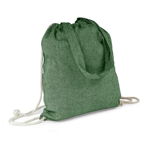 Sac en coton recyclé 2 en 1, sac à cordon et sac shopping | Gondulfo