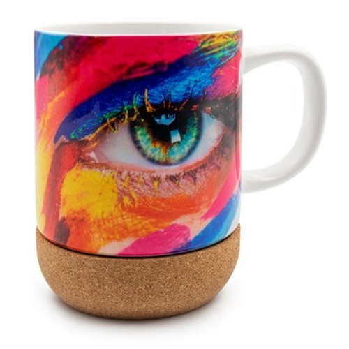 Mug en céramique 370 ml, détail liège | Kate thumbnail 7