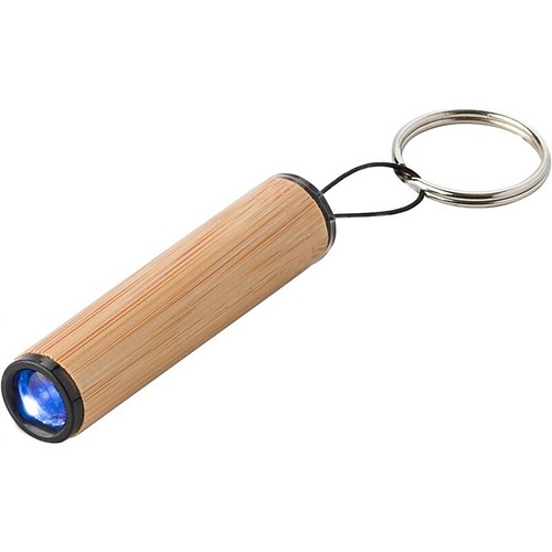 Mini torche en bambou, porte-clés
