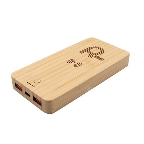 Power Bank sans fil en bambou 8000 mAh B'RIGHT, chargeur sans fil 15W | Benson thumbnail 6
