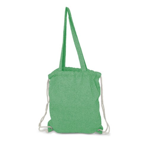 Sac en coton recyclé 2 en 1, sac à cordon et sac shopping | Jamarion thumbnail 4