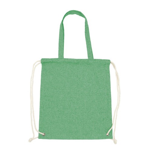 Sac en coton recyclé 2 en 1, sac à cordon et sac shopping | Jamarion thumbnail 6