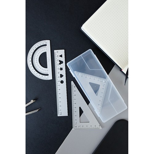 Set scolaire, règle, 2 équerres et rapporteur | Kaulana thumbnail 7