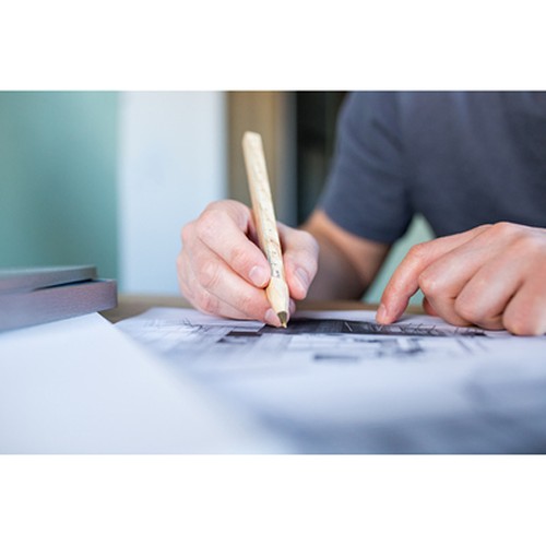 Stylo à bille en bois avec tige de section carrée | Arisoa thumbnail 6