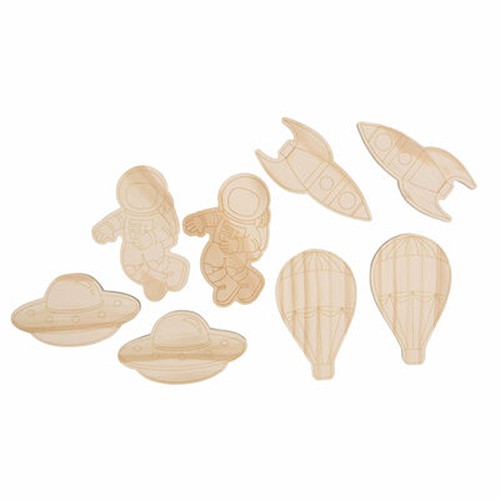 Set de blocs en bois pour la peinture, peintures et 2 pinceaux | Priya thumbnail 4