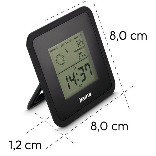 Thermomètre, hygromètre, horloge de bureau Hama Borneo thumbnail 4