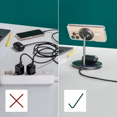 Chargeur sans fil magnétique 2 en 1 15W Hama thumbnail 10