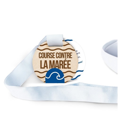 Medaille 'à planter' Sunrise gravée avec carte - 1